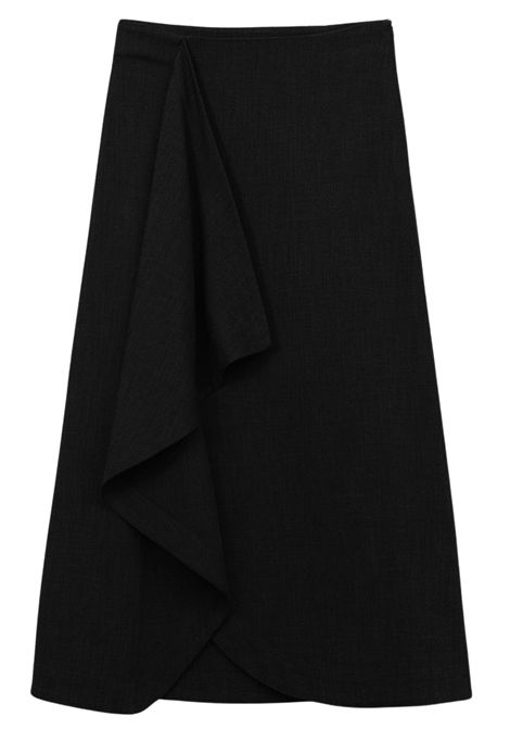 Vanessa Bruno Hemera Midi Wrap Skirt in Crêpe Black Women's Vanessa Bruno |  | 6HVA58-V07803999